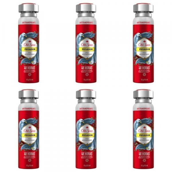 Old Spice Pegador Desodorante Aerosol Antitranspirante 150ml (kit C/06)