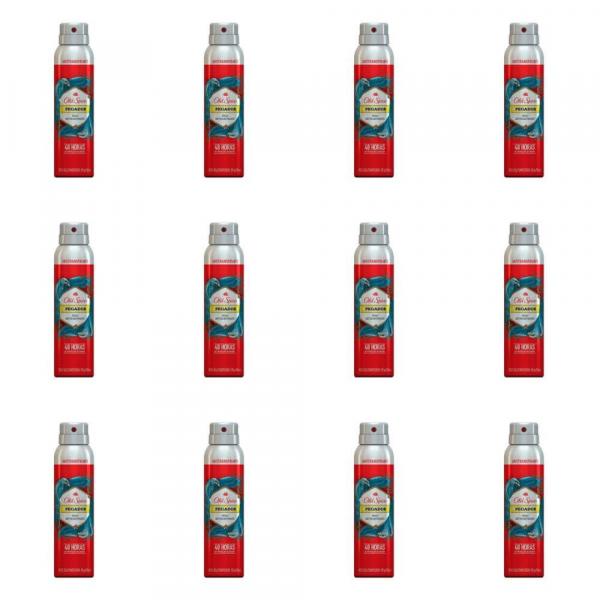 Old Spice Pegador Desodorante Aerosol Masculino 150ml (Kit C/12)