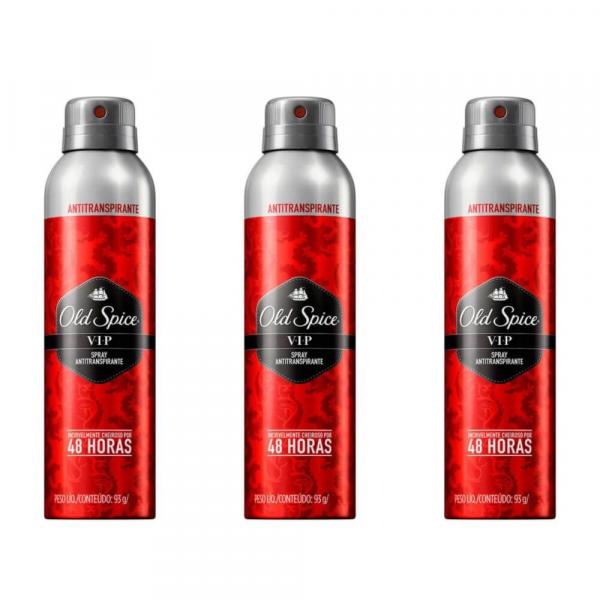 Old Spice Vip Desodorante Aerosol Masculino 150ml (Kit C/03)
