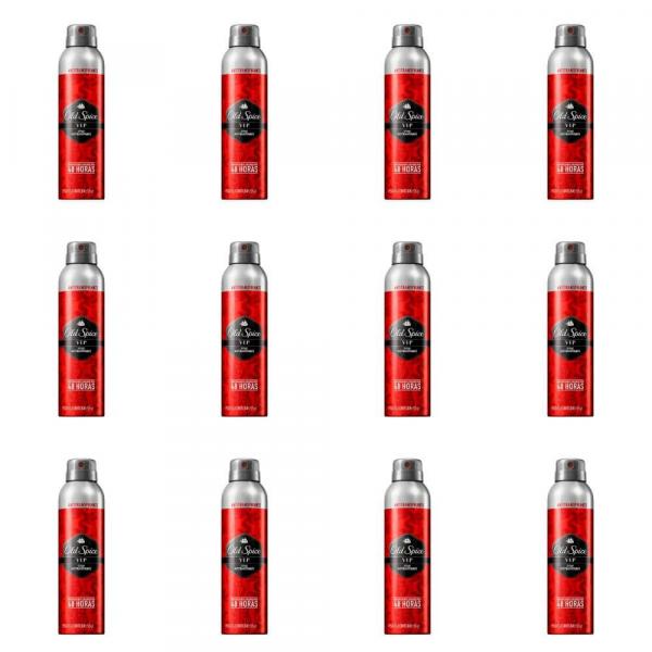 Old Spice Vip Desodorante Aerosol Masculino 150ml (Kit C/12)