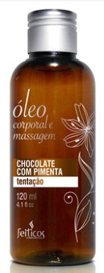 Óleo Aromático para Massagem - Chocolate com Pimenta 120ml - Feitiços