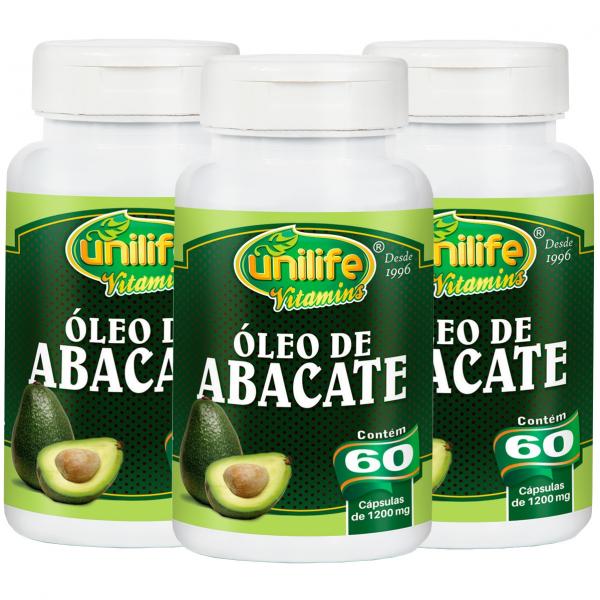 Óleo de Abacate Kit com 3 Frascos - Unilife