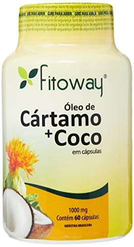 Óleo de Cartamo + Côco, Fitoway, 60 Cápsulas