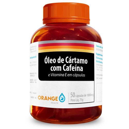 Oléo de Cártamo com Cafeína e Vitamina e 1000 Mg 60 Capsulas - Orange
