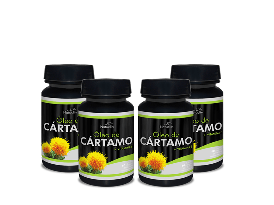 Óleo de Cártamo com Vitamina e Natuclin - 60 Cápsulas 1000mg