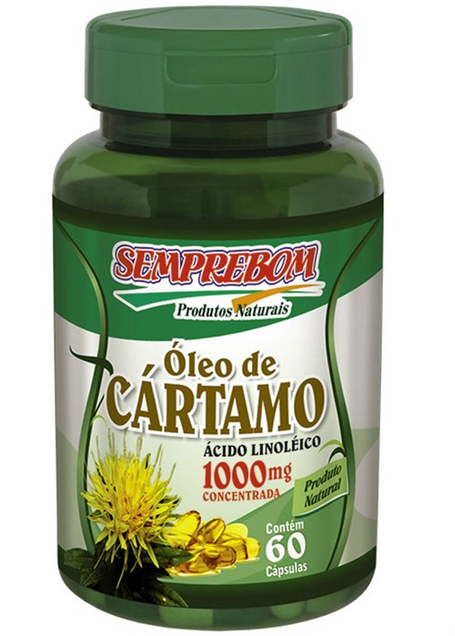 Óleo de Cartamo - Semprebom - 60 Cápsulas - 1000 Mg