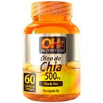 Óleo de Chia 500mg - 60 Softgels - Oh2 Nutrition