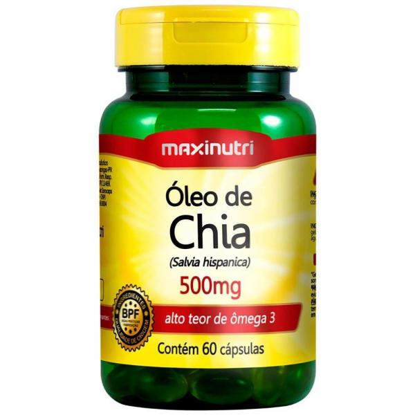 Oleo de Chia 500mg 60cps - Maxinutri