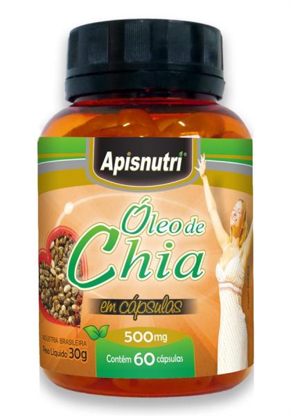 Óleo de Chia 500mg C/60 Cápsulas - Apisnutri