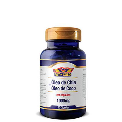 Óleo de Chia + Óleo de Coco - 1000mg - 60 Cápsulas - Vit Gold