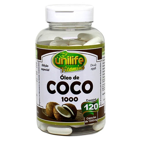 Oleo de Coco 1000 Mg - 120 Capsulas - Unilife