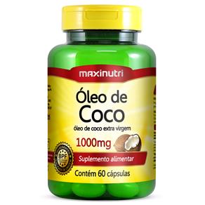 Óleo de Coco 1000mg com 60 Cápsulas - Maxinutri