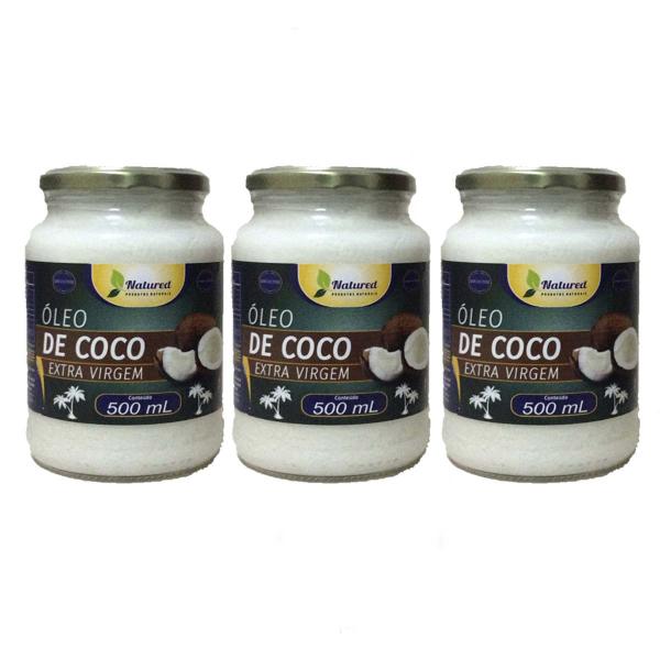 3 Óleo de Coco 500ml Extra Virgem Natured