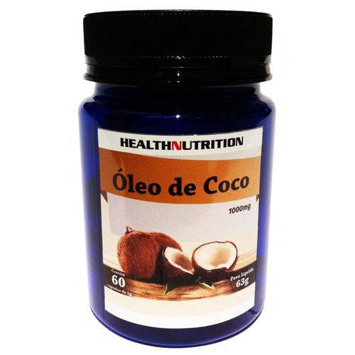 Óleo de Coco 60 Capsulas 1000mg - Health Nutrition
