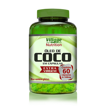 Óleo de Coco 60 Cápsulas Extra Virgem - Village Nutrition