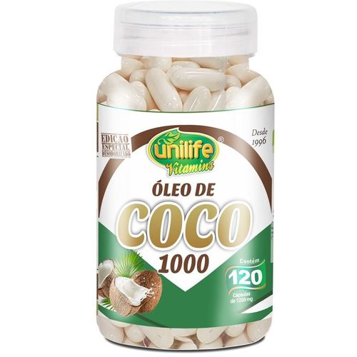 Óleo de Coco com 120 Cápsulas da Unilife