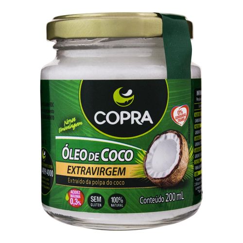Óleo de Coco Copra Extra Virgem 200 Ml