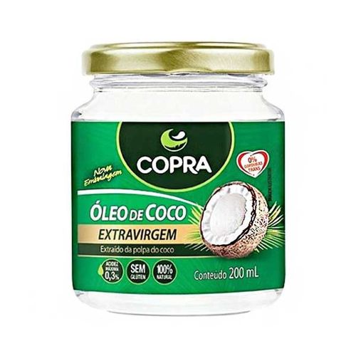 Óleo de Coco Copra Extra Virgem, 200ml
