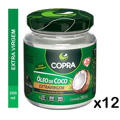 Óleo de Coco Copra Extra Virgem 12 X 200ml