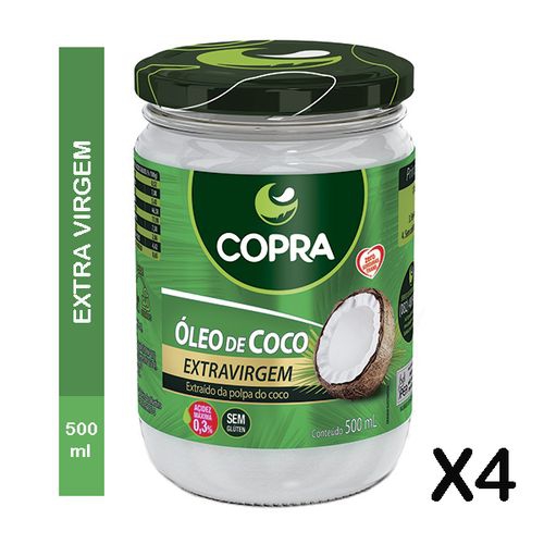 Óleo de Coco Copra Extra Virgem 4 X 500ml