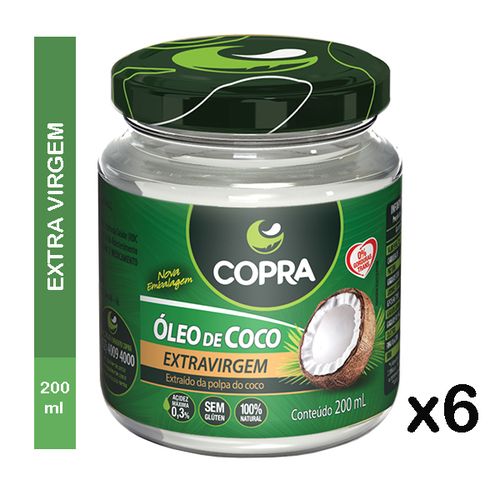 Óleo de Coco Copra Extra Virgem 6 X 200ml