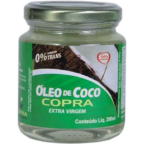 Óleo de Coco Copra Extra Virgem In Natura 200ml