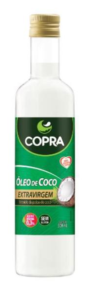 Óleo de Coco COPRA Extravirgem Sem Glúten 500mL