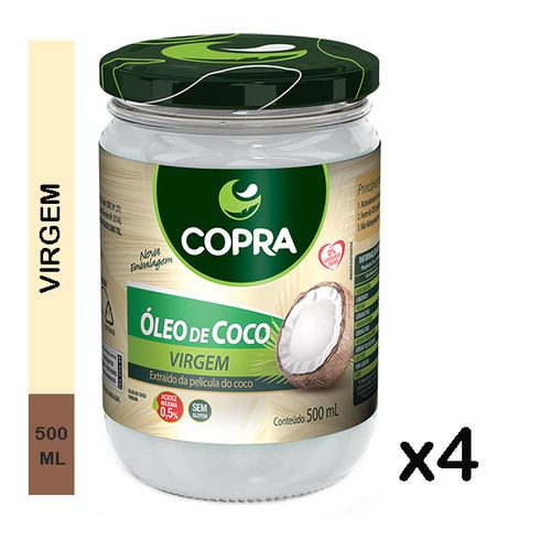 Óleo de Coco Copra Virgem 4 X 500ml