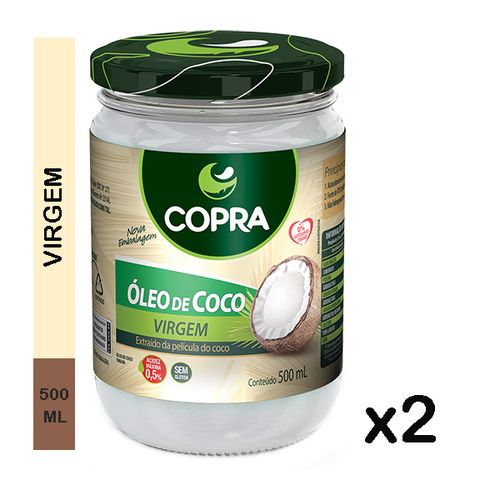 Óleo de Coco Copra Virgem 2 X 500ml