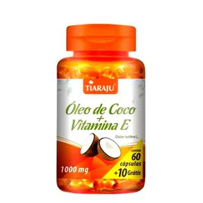 Óleo de Coco e Vitamina e Tiaraju 60+10 Cápsulas de 1000mg