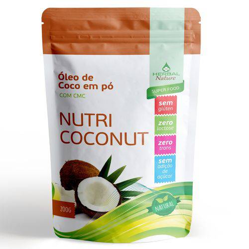Óleo de Coco em Pó C/ Cmc Nutri Coconut - Herbal Nature - 200grs