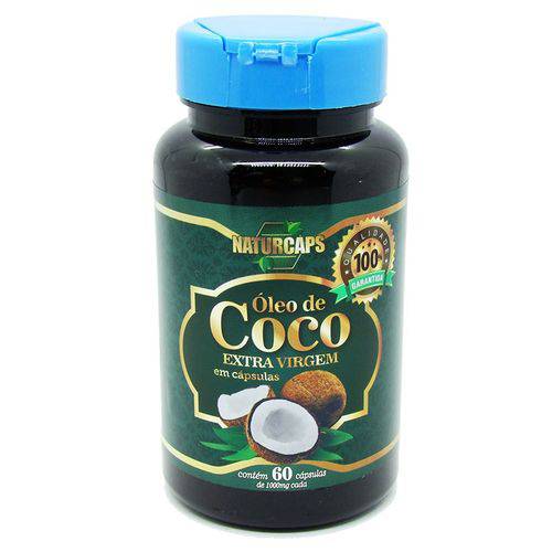 Oleo de Coco Extra Virgem 1000mg 60 Capsulas Naturcaps