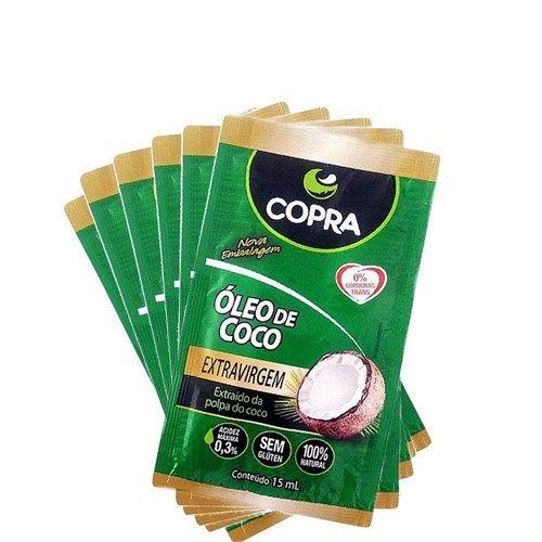 Oleo de Coco Extra Virgem 40 Saches 15Ml - Copra