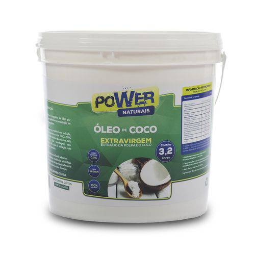 Oleo de Coco Extra Virgem Balde 3,2 Lt Power Naturais