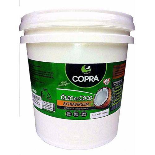 Oleo de Coco Extra Virgem Copra Balde 3,2 Litros