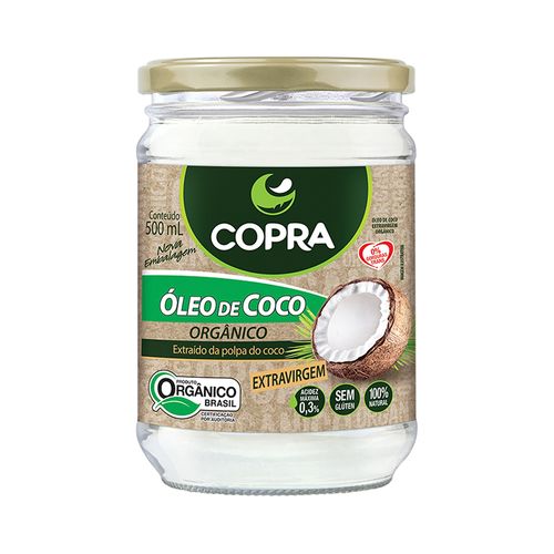 Óleo de Coco Extra Virgem Orgânico Copra 500Ml