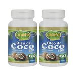 Óleo De Coco Extravirgem 60 Cápsulas 1200mg Unilife Kit 2 Unidades