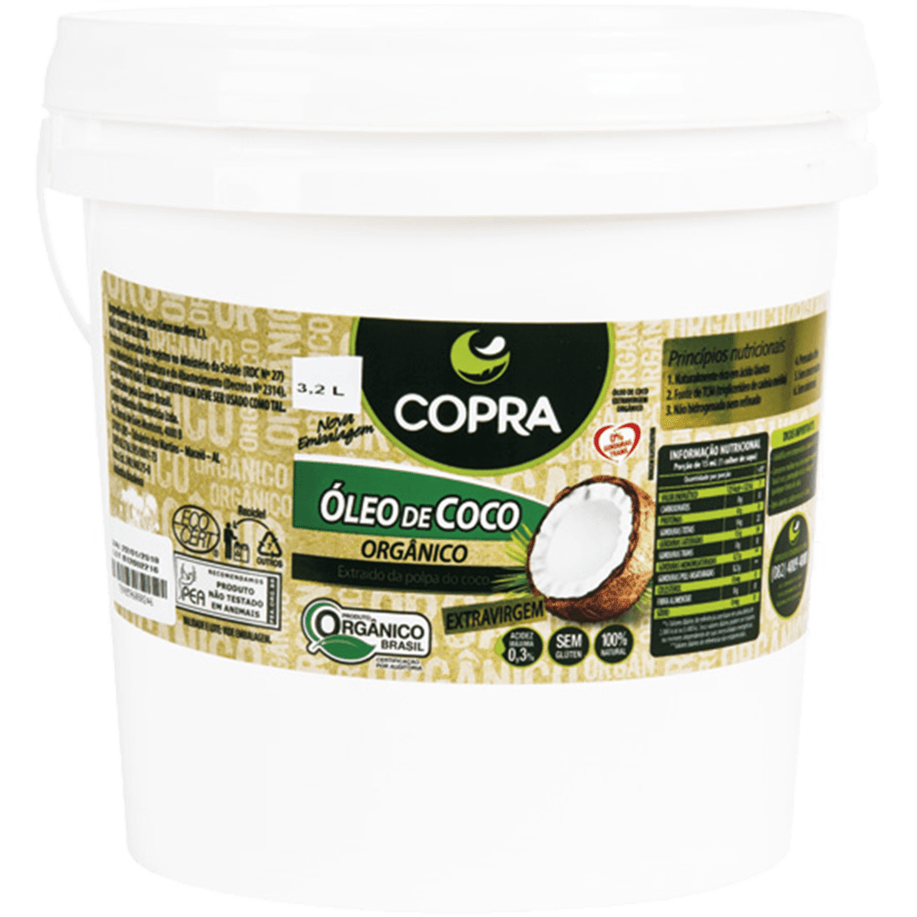 Oleo de Coco Organico Extra-Virgem 3,2L Copra