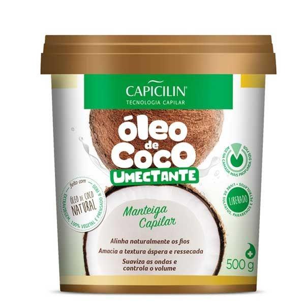 Óleo de Coco Umectante Capicilin Manteiga Capilar 500g