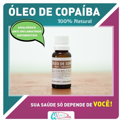 Óleo de Copaíba - Extra Virgem Prensado a Frio (20ml)