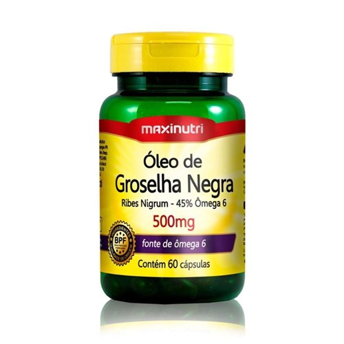 Óleo de Groselha Negra 500Mg 60 Caps - Maxinutri