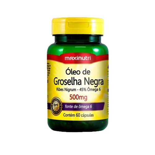 Óleo de Groselha Negra 500Mg - 60 Cápsulas - Maxinutri