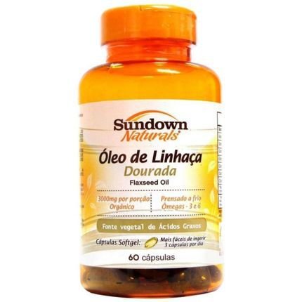 Óleo de Linhaça Dourada Sundown 60 Cápsulas - Sundown Naturals Vitaminas