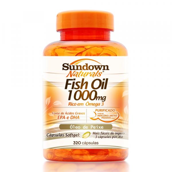 Óleo de Peixe Sundown Naturals Fish Oil 1000mg 320 Cápsulas