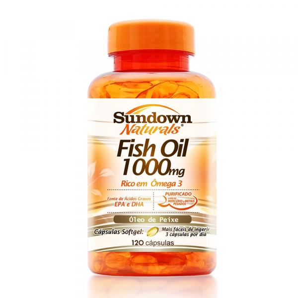 Óleo de Peixe Sundown Naturals Fish Oil 1000mg 120 Cápsulas
