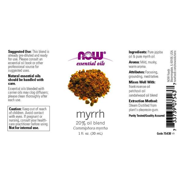 Óleo Essencial de Myrrh (30ml) Now Foods