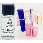 Óleo Essencial De Rosa De Damasco Laszlo 10% 4,5 Ml - Gt Marrocos Refil + Frasco Spray Portátil E Recarregável 5 Ml