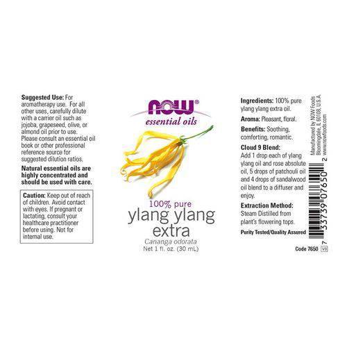 Óleo Essencial de Ylang Ylang Extra (30ml) Now Foods