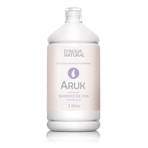 Óleo para Massagem Aruk D'água Natural Semente de Uva e Cereja - 1L
