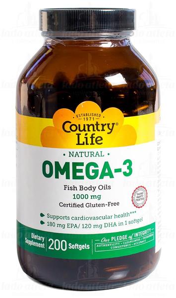 Omega-3 (200 Softgels) - Country Life